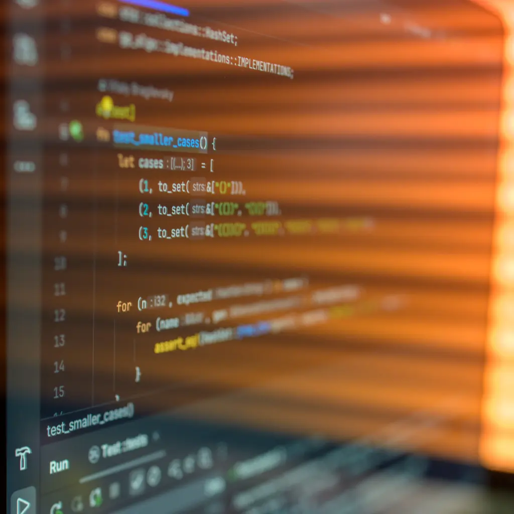 Source code open in a computer programming editor.