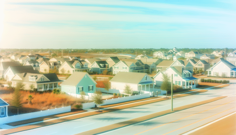 "Overview of a neighborhood, illustrating how to reduce liability risks for your small business."