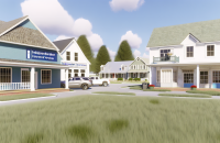 "Insurance services in a residential area highlighting the impact of inflation on insurance costs."
